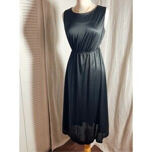 Praise Hymn Fashion Dress Size S Dark Academia Classic Midi Sheer Sleeveless